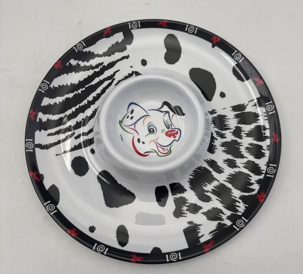 Walt Disney 101 Dalmations Vintage Zak Designs Chip and Dip Bowl 13" Vintage